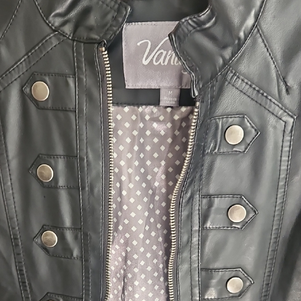 Vanity Black Leather Jacket for Women - Picture 3 of 6